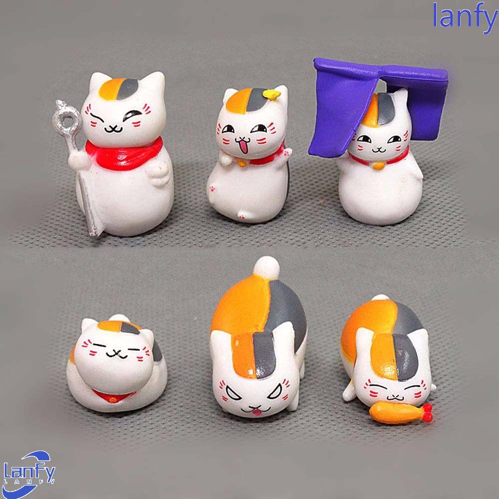 Lanfy Anime Natsume Yuujinchou Mainan Lucu Hadiah Desktop Ornamen Koleksi Model Figure Mainan Miniatur Natsume Action Figure