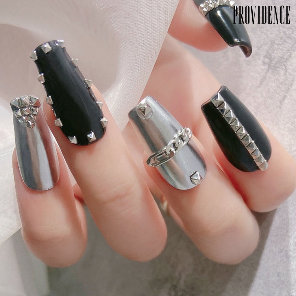 Providence 200Pcs/Set Nail Rivet Glitter 3D Efek Tidak Luntur Rivet Metal Seni Dekorasi Jalan Punk Pesona Untuk Manicure