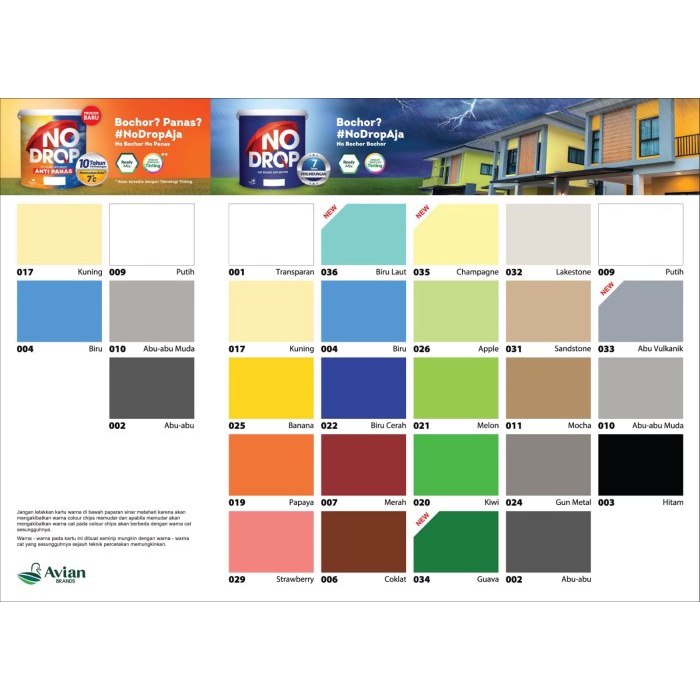 Nodrop No Drop 1kg ALL WARNA X Aquaproof X Elastex- Waterproofing 1kg - 009 PUTIH