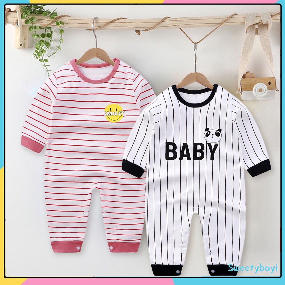 Sweetybayi Sleepsuit romper Bayi kartun Jumper lengan panjang bayi Baby jumpsuit lucu