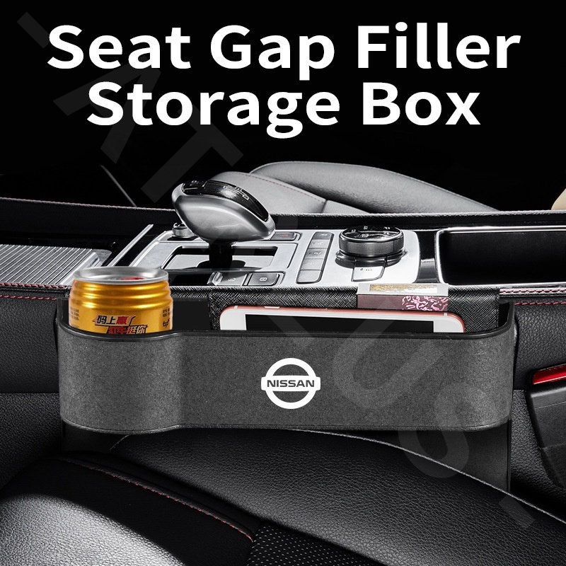 Nissan Car Seat Storage Box Seat Side Gap Slit Pocket Car Cup Holder Storage Organizer Untuk Maret Juke Skyline Terra Livina Note Xtrail Magnite Kicks Navara Serena Leaf