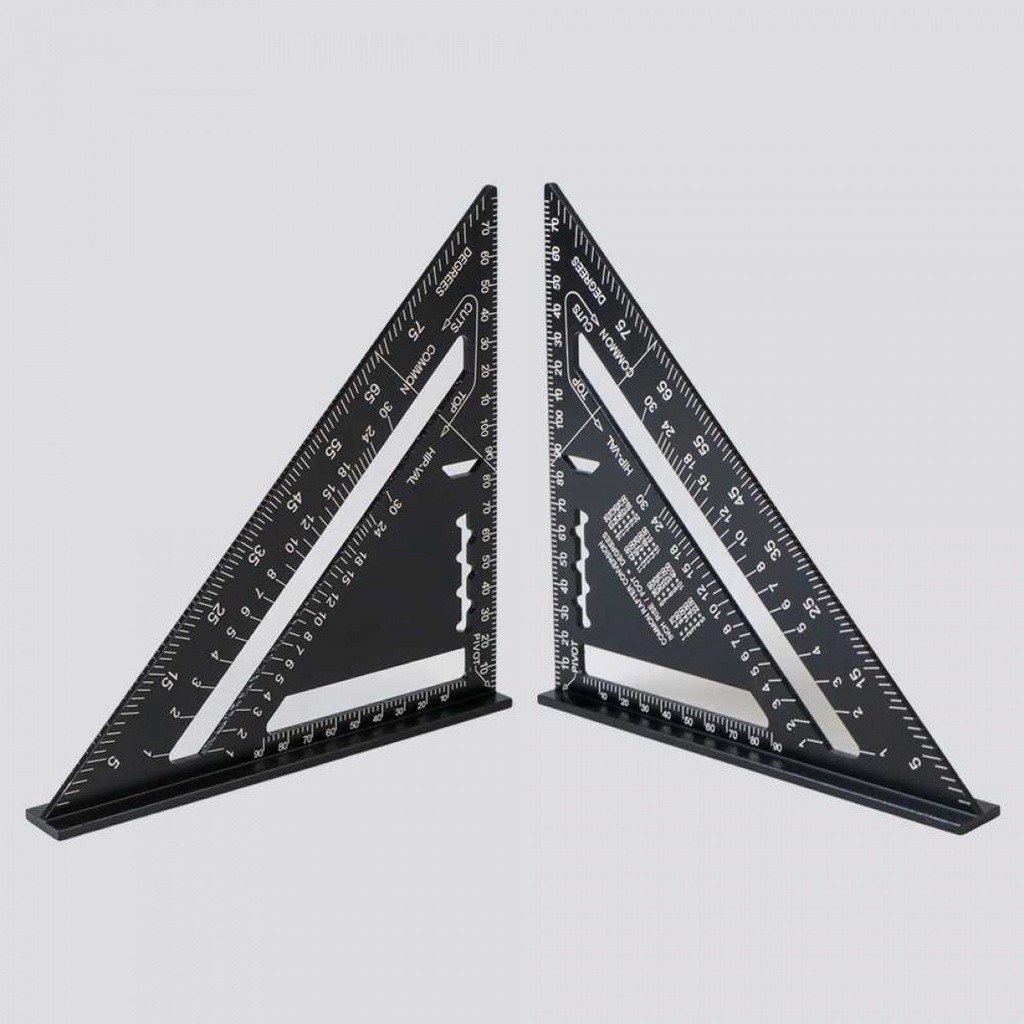 Penggaris Siku Mistar Triangle Ruler Aluminium 7Inch Perkakas Bangunan