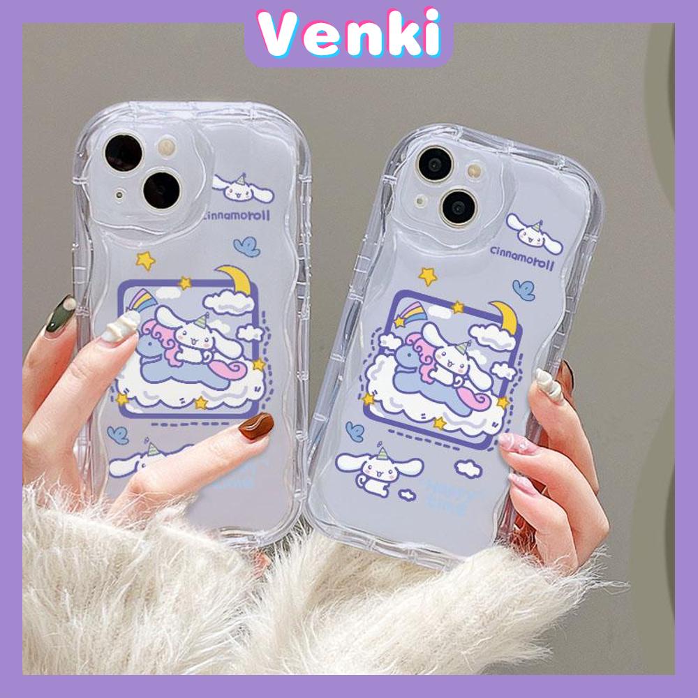 VENKI - For iPhone 11 iPhone Case 3D Curved Edge Wave Clear Case TPU Airbag Shockproof Camera Cover Cute Cartoon Compatible with iPhone 14 13 Pro max 12 Pro Max xr xs max 7 Plus 8