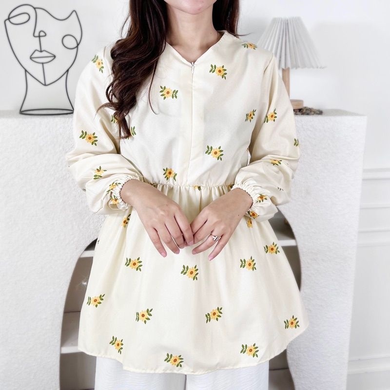 IL - KIVA SUNFLOWER BLOUSE/KIVA SHAKILA /ATASAN WANITA MOTIF BUNGA