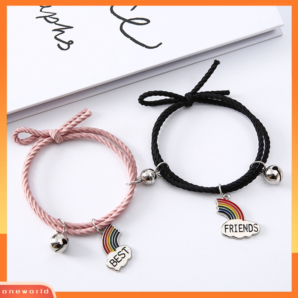 [EONE] 2pcs Braided Bracelet Hand Made Adjustable Pengerjaan Halus Elastis Dinosaurus Dekorasi Hias Minimalis Pasangan ic Senada Gelang Aksesori Pakaian