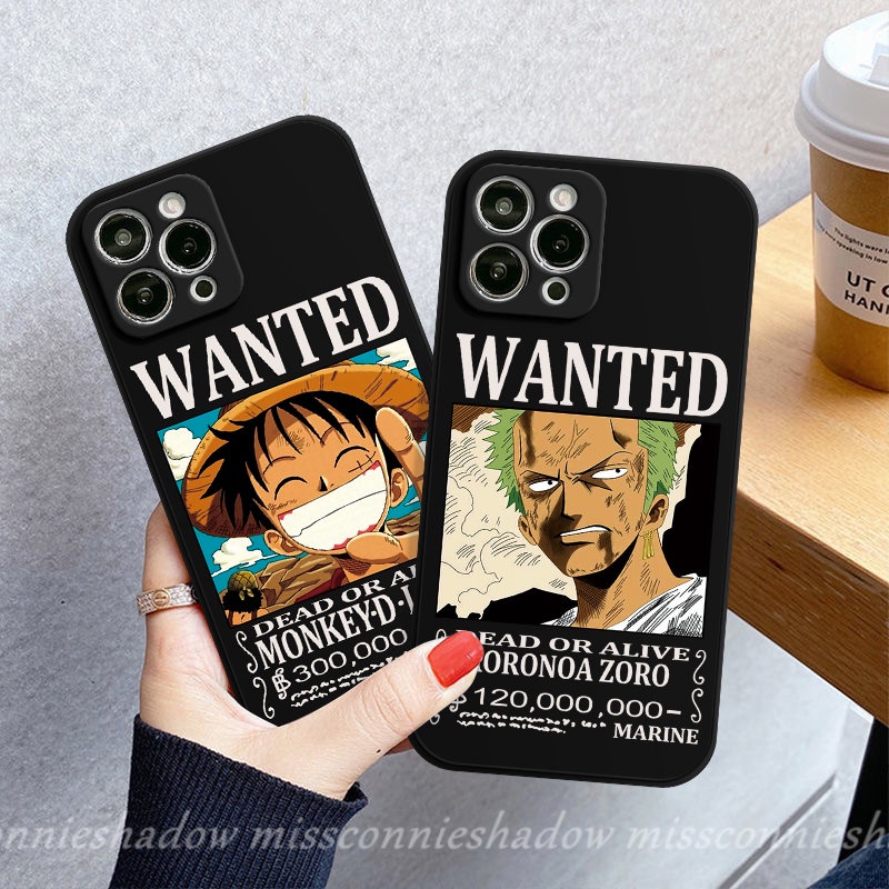 One Piece Case Pola Samping Merek Trendi Kompatibel Untuk iPhone 7Plus 11 14 13 12 Pro Max XR 7 6S 8 6 Plus X XS Max SE 2020 Kartun Lucu Anime Tpu Lembut Tepi Lurus Penutup Belakang