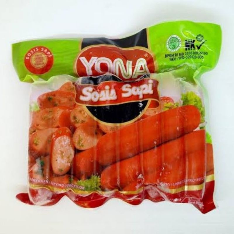 

YONA Sosis Sapi 450 gr (Isi 15)