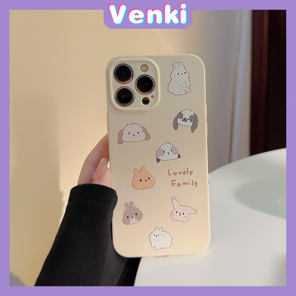 VENKI - For iPhone 11 iPhone Case Cream Glossy Soft Case TPU Shockproof Camera Cover Protection Cute Animals Compatible with iPhone 14 13 Pro max 12 Pro Max xr xs max 7Plus 8Plus