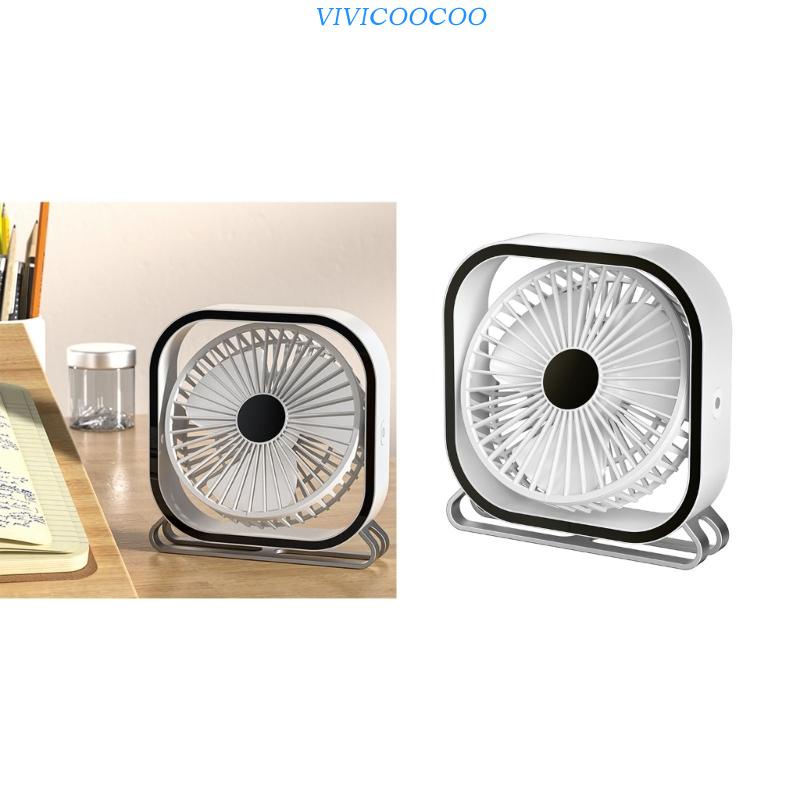 Vivi Desk Fan Kipas Angin Meja Kecil Dengan Aliran Udara Yang Kuat Kipas Angin Portabel Yang Tidak Berisik 3speed Adjustable Head180°Persona Mini Dapat Diputar