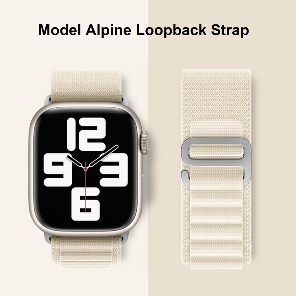 Alpine Loop Nylon Tali Strap Apple Watch Iwatch Ultra Breathable Tali Jam Tangan Model Terbaru