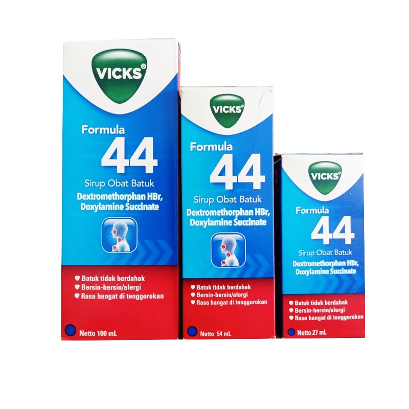VICKS FORMULA 44 DEWASA SYRUP 27ML 54ML 100ML - OBAT BATUK PILEK