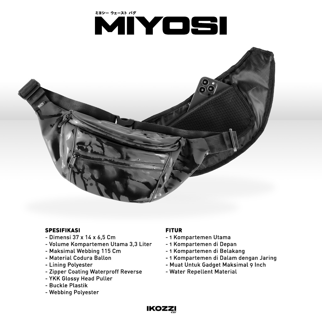 Ikozzi Miyosi Waist Bag - Tas Selempang