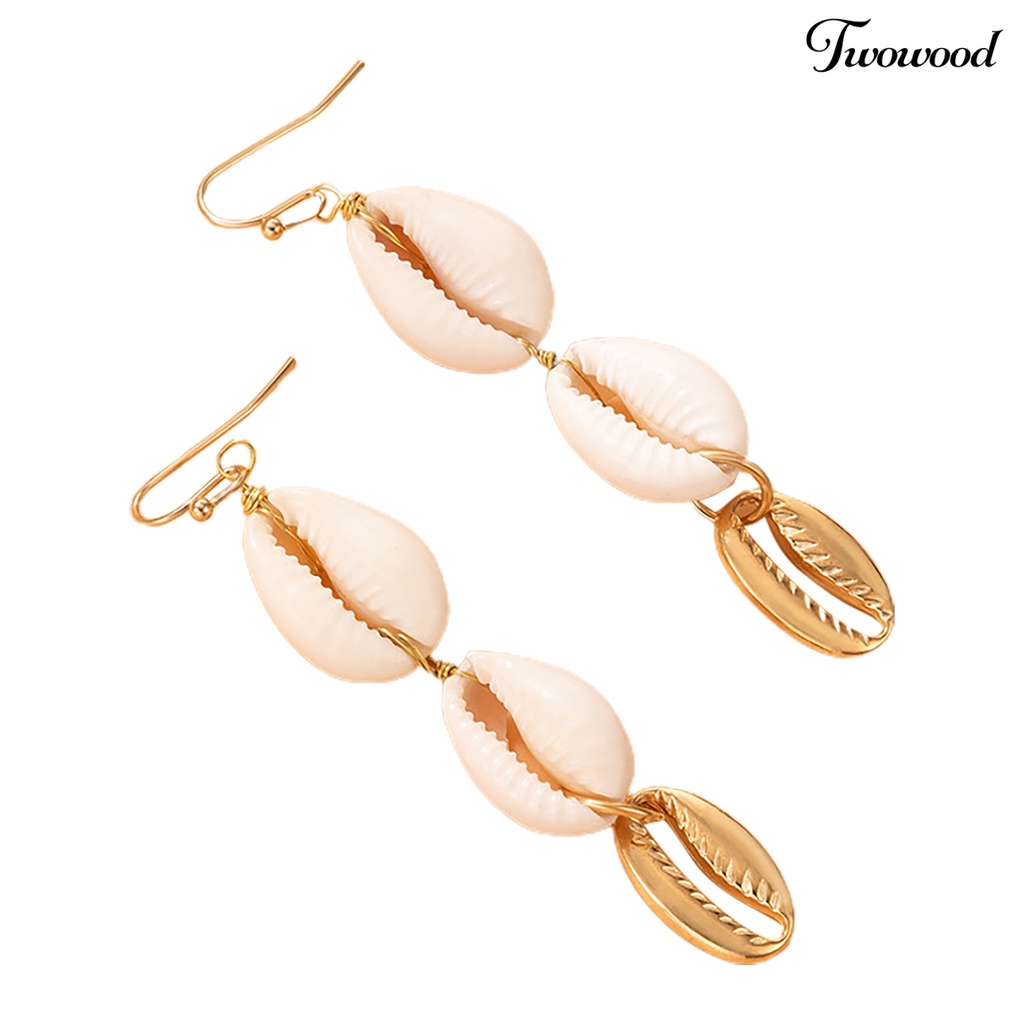 Twowood 1pasang Anting Kait Eye-catching Charming Alloy Stylish Women Menjuntai Earrings Perhiasan Hadiah Untuk Wanita