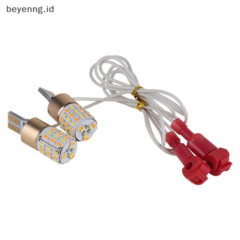 Beyen Lampu Beyen Mobil Motor LED Dual Mode T10 Signal Turn Light/Lampu Taman Warna Amber-Putih ID