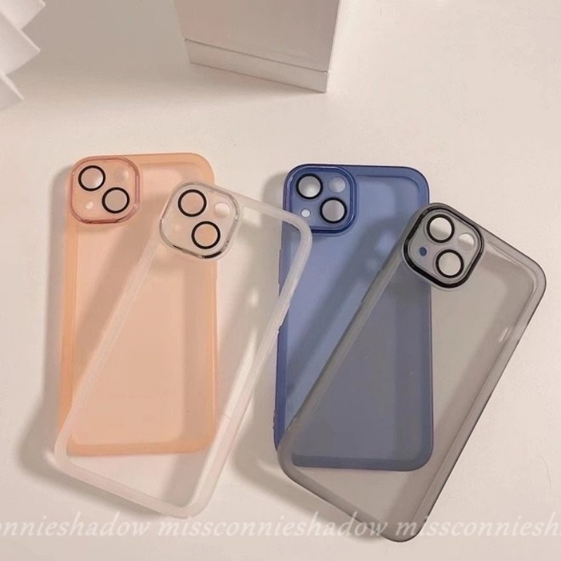 IPHONE Luxury Shockproof Plating Metal Len Case Kompatibel Untuk Iphone11 14 13 12 Pro Max 7Plus 8Plus XR X XS Max 7 8Plus 11 Pro Max Pelindung Lensa Kamera Soft Back Cover Shell