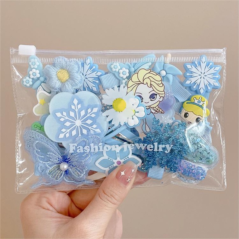 14 Pcs/Korea Fashion Anak Kupu-Kupu Es Putri Jepit Rambut Gadis Kecil Kartun Bang Jepit Rambut Sisi Fragmented Hairpin Princess Elsa Hiasan Kepala