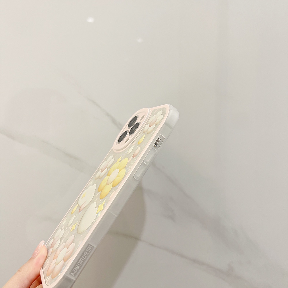 IPHONE 3d Bunga Pola Kerang Pelindung Lensa Kamera Soft Phone Case Cover Untuk Iphone7 8 PLUS X XR XS 11 12 13 14 MINI PRO MAX SE 2020