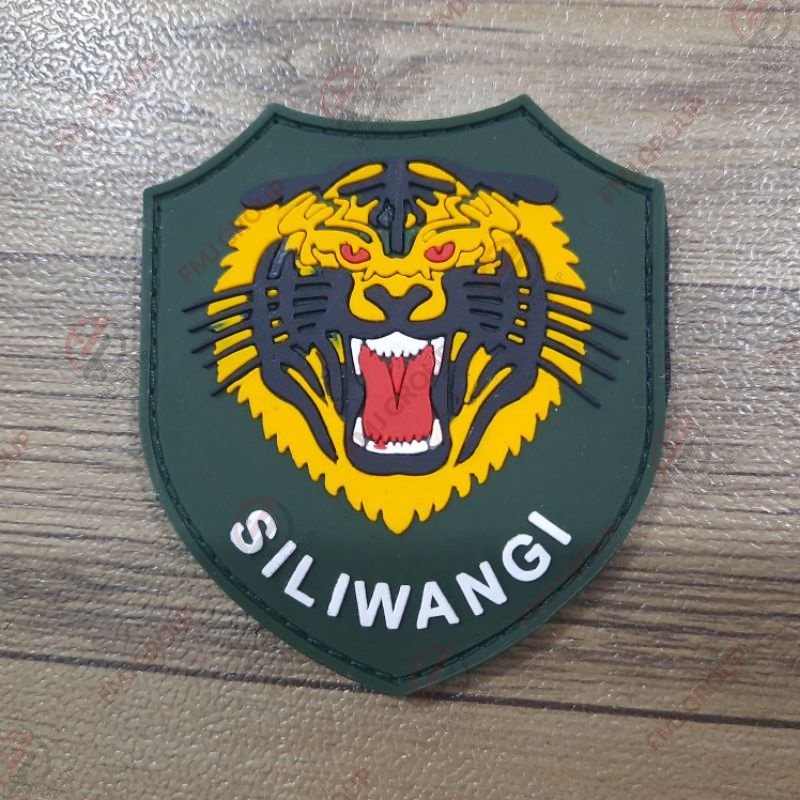 Patch Rubber Siliwangi / Emblem Logo Siliwangi Karet Velcro