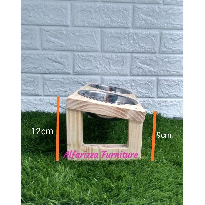 HidroAquatic - Tempat makan kucing kayu