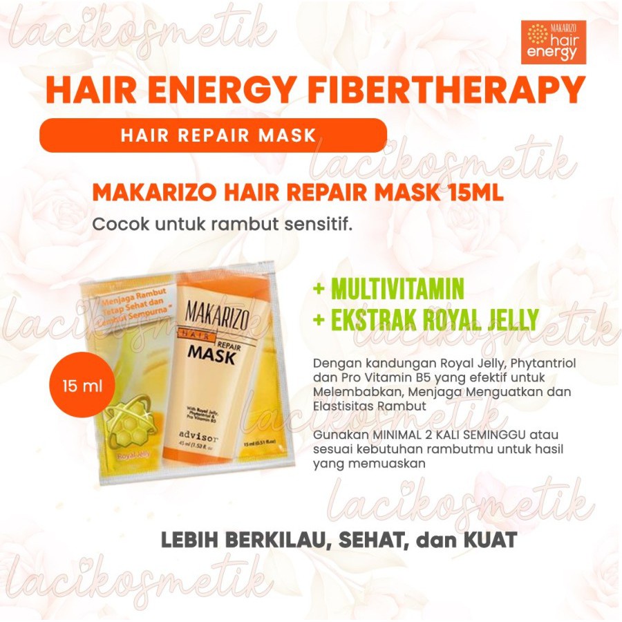 ✨LACIKOSME✨ MAKARIZO ADVISOR HAIR REPAIR MASK TUBE SACHET - MASKER RAMBUT SENSITIF