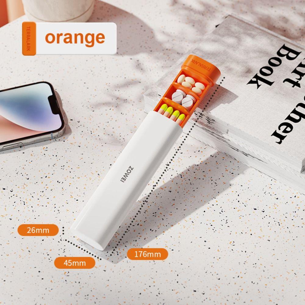 Fishstick Seven-Day Pill Box Portable Capsule Box Mini Tempat Penyimpanan Plastik Kotak Obat Kotak Perhiasan Obat Tablet Splitter Travel Pill Box Medicine Storage Box
