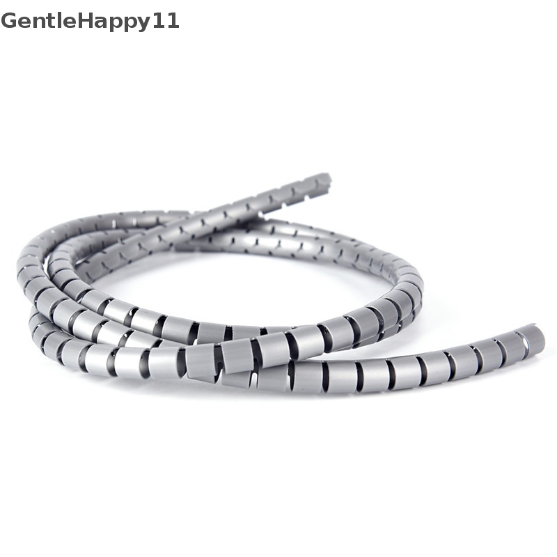 Gentlehappy 1M 8mm Kawat Spiral Wrap Sleeving Band Tube Pelindung Kabel Line Management id