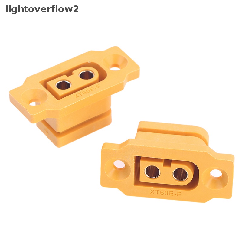 [lightoverflow2] 2pcs/lot XT60E-F XT60 XT 60 DC500V 30A-60A Female Plug Konektor Lapis Emas Power Connecg Adapter [ID]