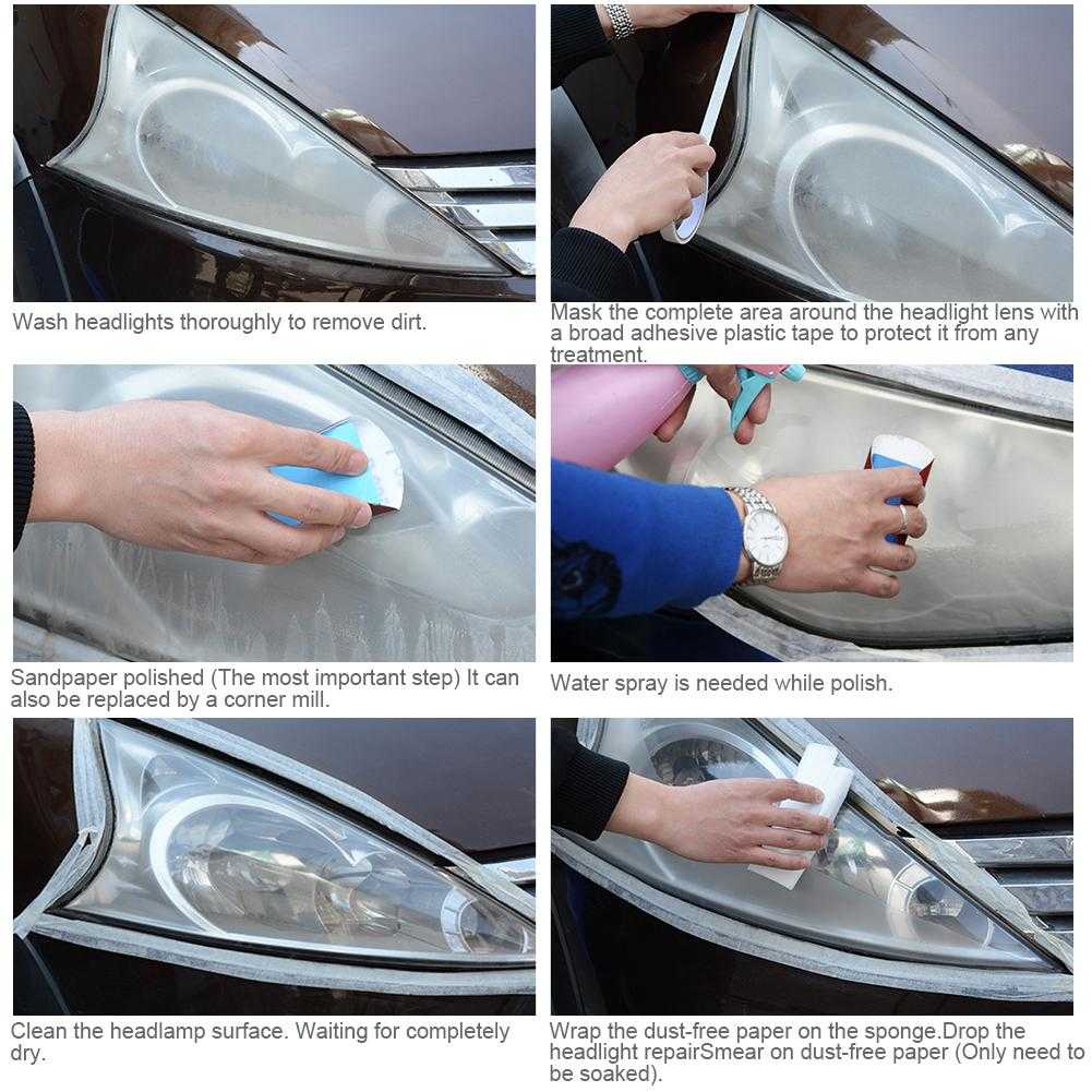 Auto Detailing Headlamp Polish cairan Pembersih pemutih  Mika Lampu Kendaraan  Mobil Motor poles Repair Coat 30ml