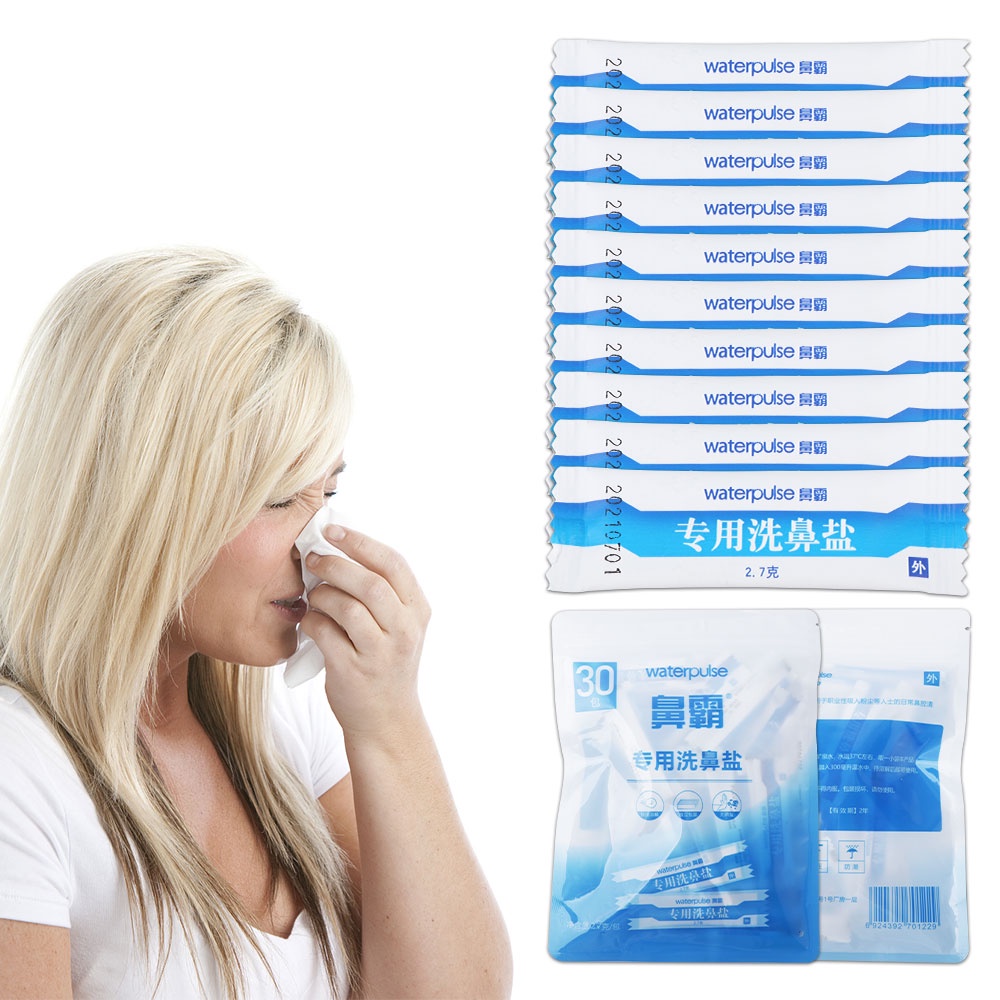 Waterpulse Nasal Rinse Salt 2.7 g Garam Irigasi Hidung Sinus Hidung Untuk Botol Neti Pot 300ml/500ML