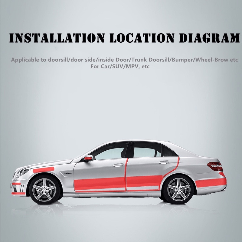 3m Car Universal Protection Film Mobil Pinggiran Pintu Belalai Door Sill Sticker Transparan Tape Perekat Vinyl Stiker Dan Decals Aksesoris Pelindung nterior