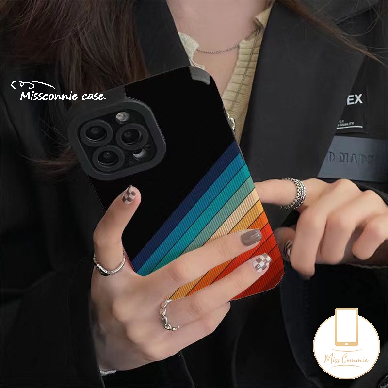 IPHONE Fantasy Starry Sky Phone Case Kompatibel Untuk Iphone11 14 13 12 Pro Max X7 8 Plus XS Max XR 7Plus INS Warna Gradien Tekstur Mewah Kulit Silicon Lembut Penutup Belakang