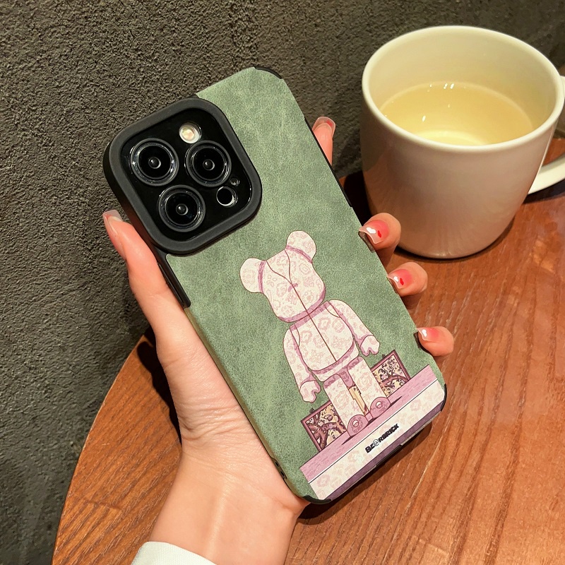 Untuk iPhone Case14 13 12 11 Pro MAX X XR XS Max7 8 Plus Kartun Beruang Keras Pelindung Kulit soft case