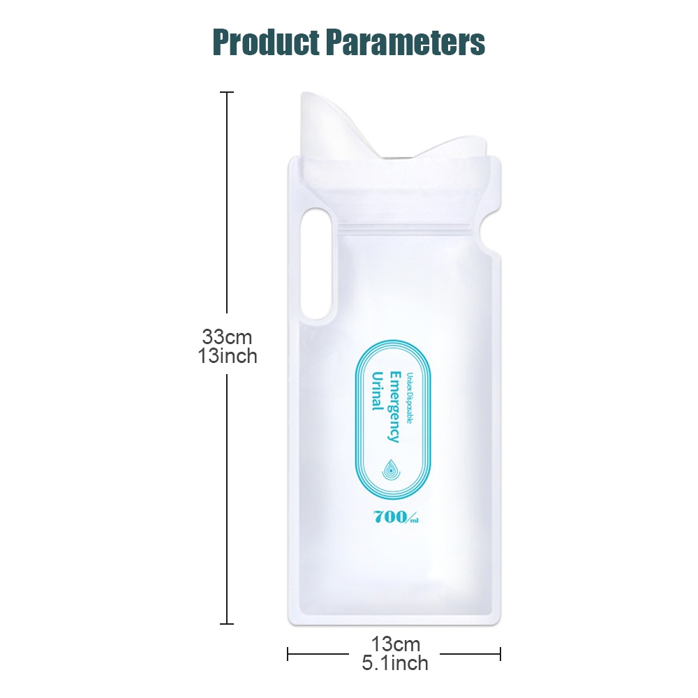 4pcs Luar Ruangan Darurat Kantong Urin 700ml Darurat Dalam Perjalanan Toilet Handphone Portable Urinal Bag Perempuan Bayi Laki-Laki Muntah Bag