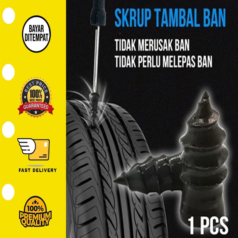 Baut Paku Tambal Ban Bocor Tubles Vacuum Tyre Repair Nail Tire Besar - SKRUP BESAR