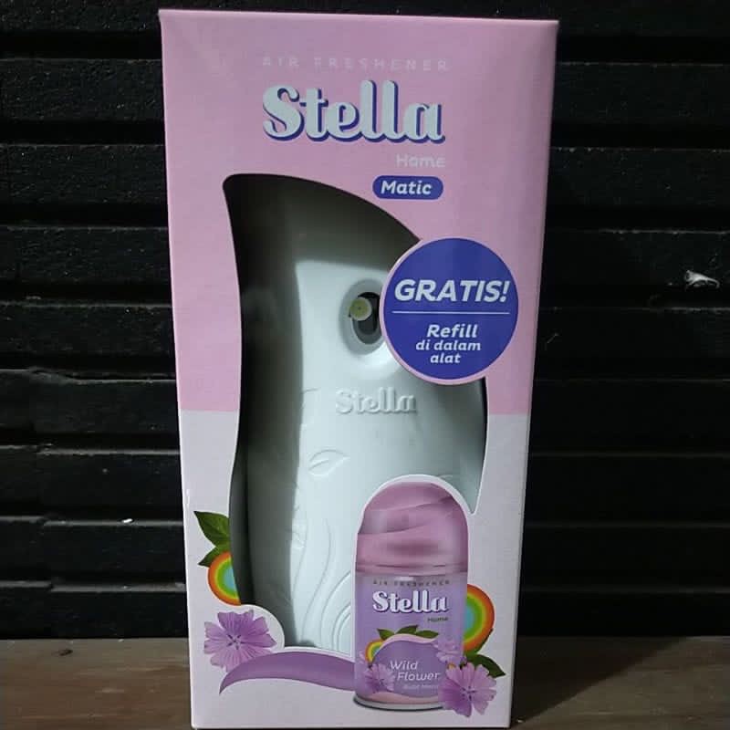 PROMO Stella matic alat + reffil dan baterai (pengharum ruangan) new