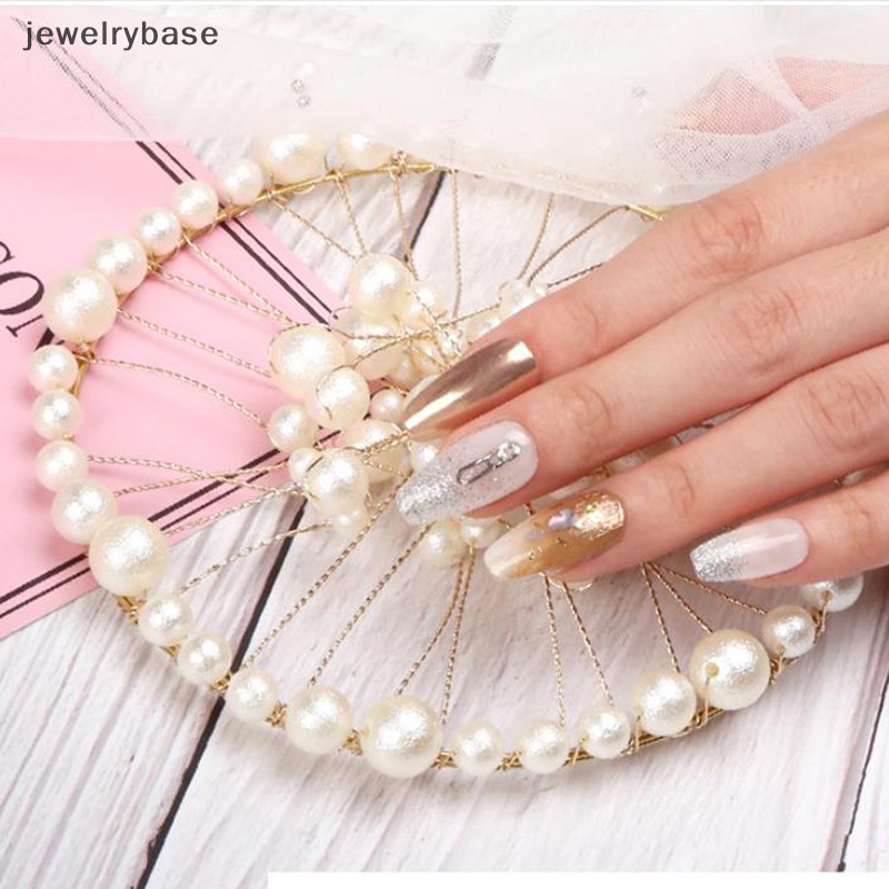 [jewelrybase] 1x Manicure Pearl Nail Art Dekorasi Papan Properti Foto Display Tray Aksesoris Butik