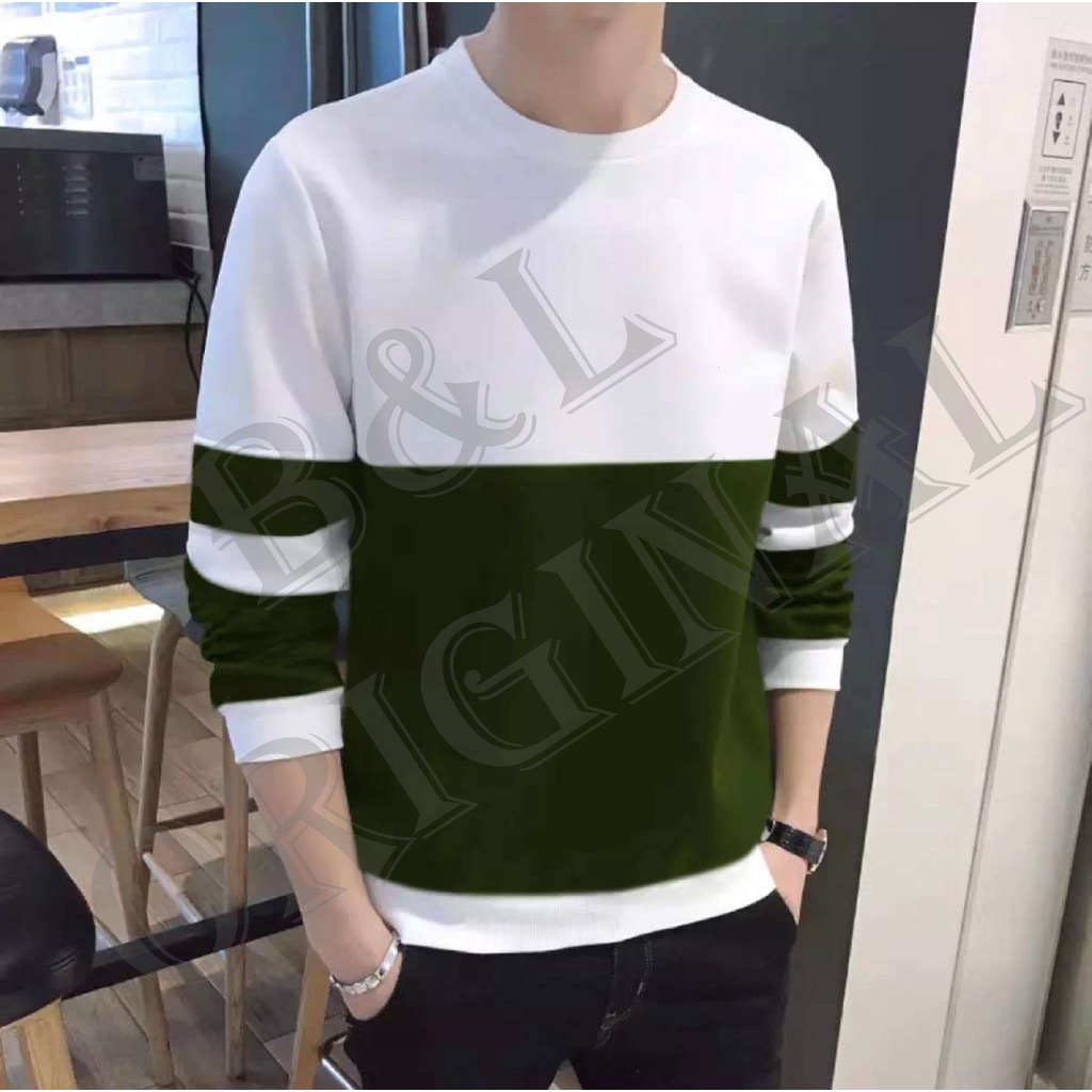 Bisa Bayar Di Tempat/ BS//COD// BAJU KOMBI//T-SHIRT TANGAN PANJANG//FASHION PRIA GOOD QUALITY