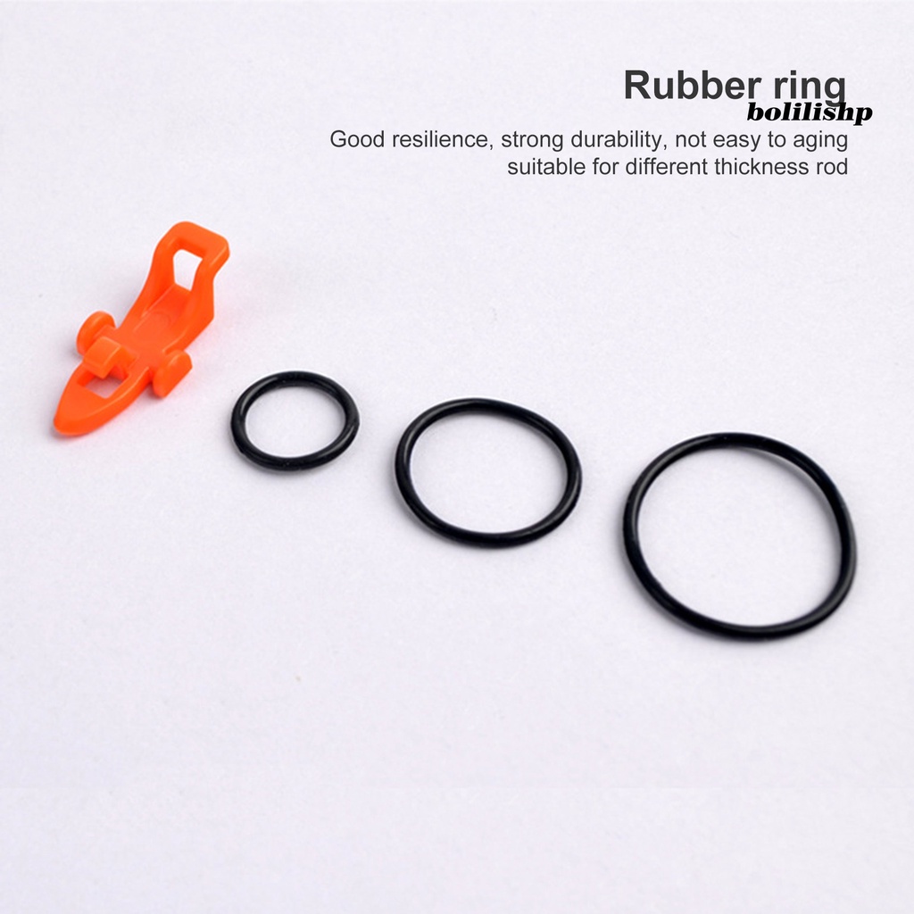 Bo-fishing Hook Keeper Anti-slip Dengan Alas Anti Selip Universal Pemasangan Mudah Karet Elastis Band Fix Hook Lubang Besar Alat Pancing Umpan Kait Konektor Lure Aksesoris