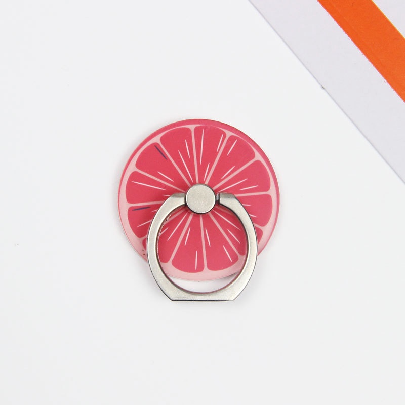 1pc Gesper Cincin Jari Universal Akrilik Seri Buah Braket Telepon Yang Dapat Diputar 360derajat