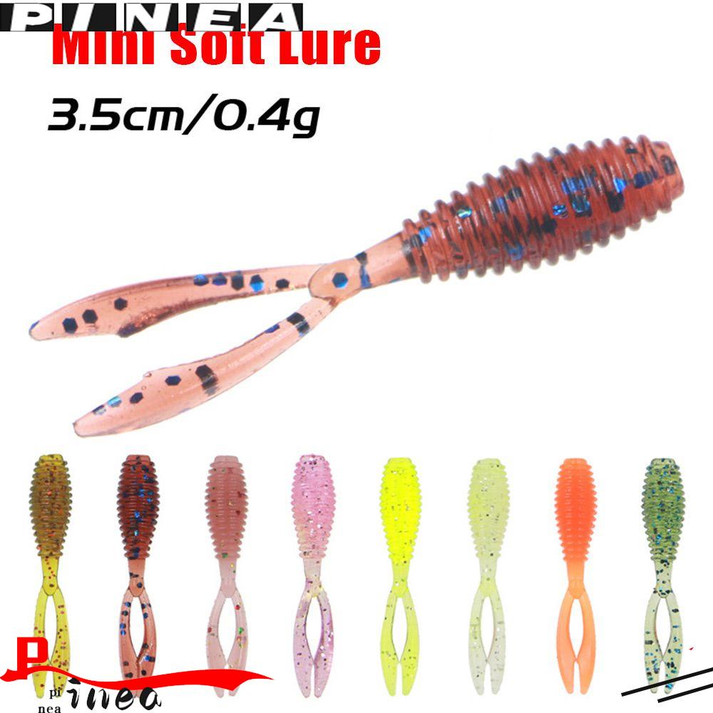 Nanas 10pcs 36mm 0.3g Soft Fishing Lure Untuk Ocean Sea Twin Tail Wobbler Fishing Tackle