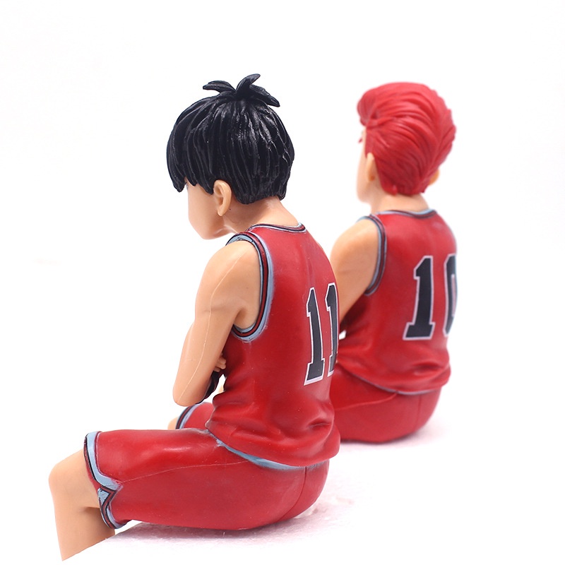 Slam Dunk Hanamichi Sakuragi Emo Lucu Postur Duduk Action Figure Anime Karakter Basket Rukawa Kaede Model Mainan Collections