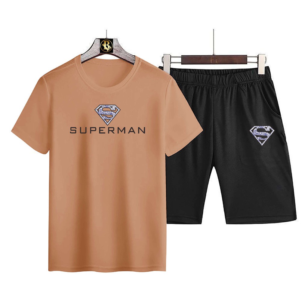 Bisa Bayar Ditempat// BS//COD//STELAN UNISEX SUPERMAN//FASHION CASUAL PRIA DAN WANITA//GOOD QUALITY//REAL PICT