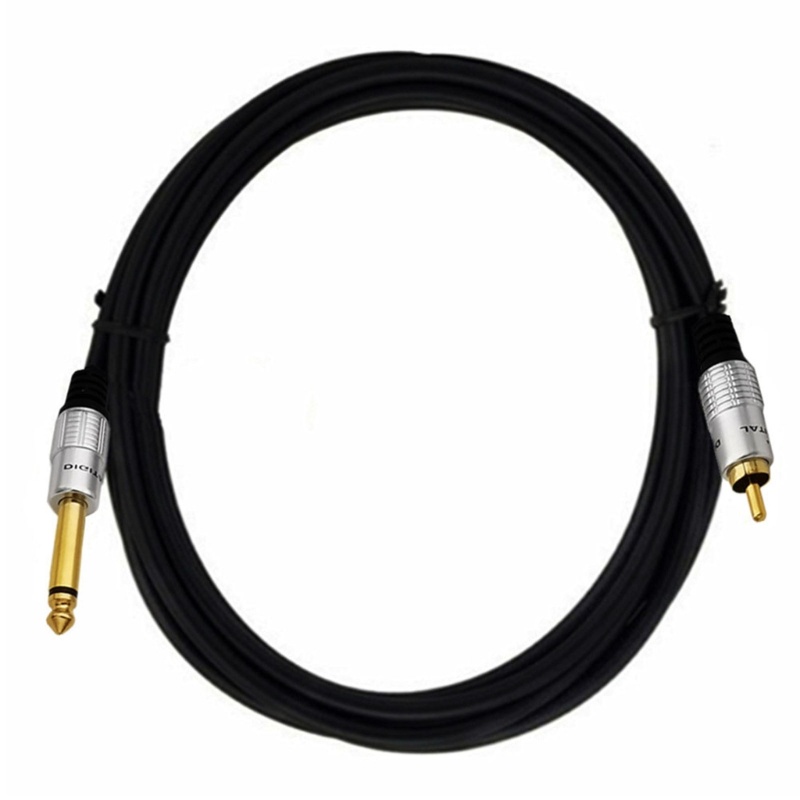 Konektor Adapter AUX CRE 6.35mm 1per4 male Mono to RCA male Adapter0. 1,8m