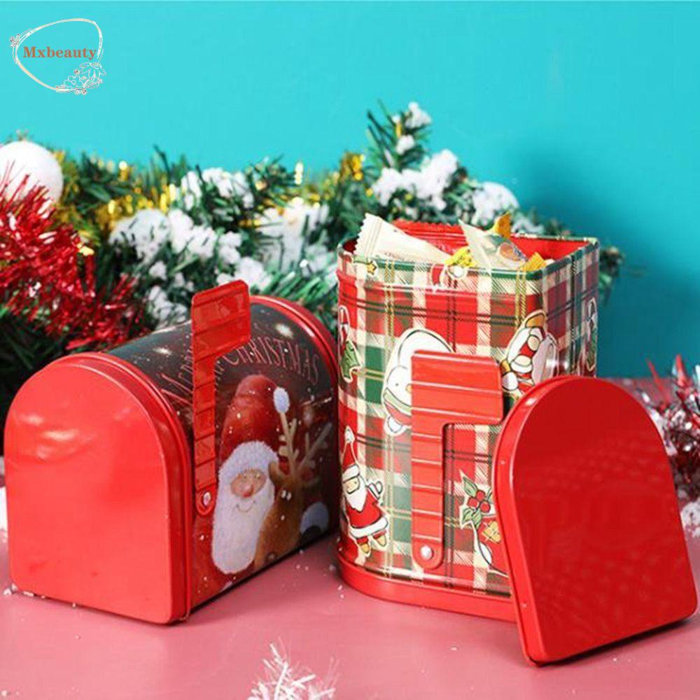 Mxbeauty Candy Box Craft Xmas Tin Box Kotak Surat Gift Box Hiasan Natal Dekorasi Natal