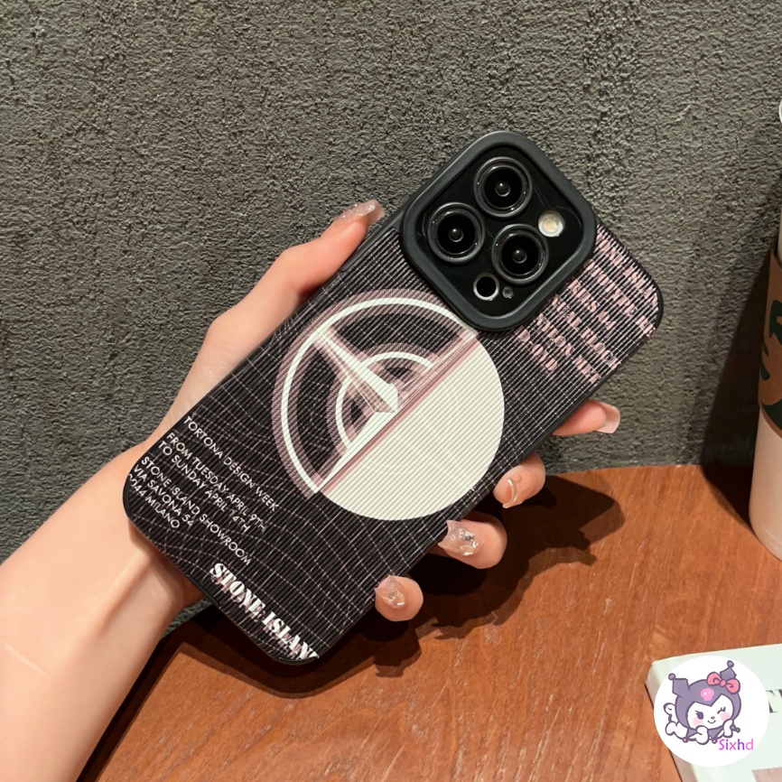 IPHONE Fashion Grid Stone Island Couple Kompatibel Untuk Iphone14 13 12 11 Pro Max SE 2020 X Xr Xs Max8 7 Plus Perlindungan Shockproof Casing Ponsel Lembut Silicon Cover XJJJJ