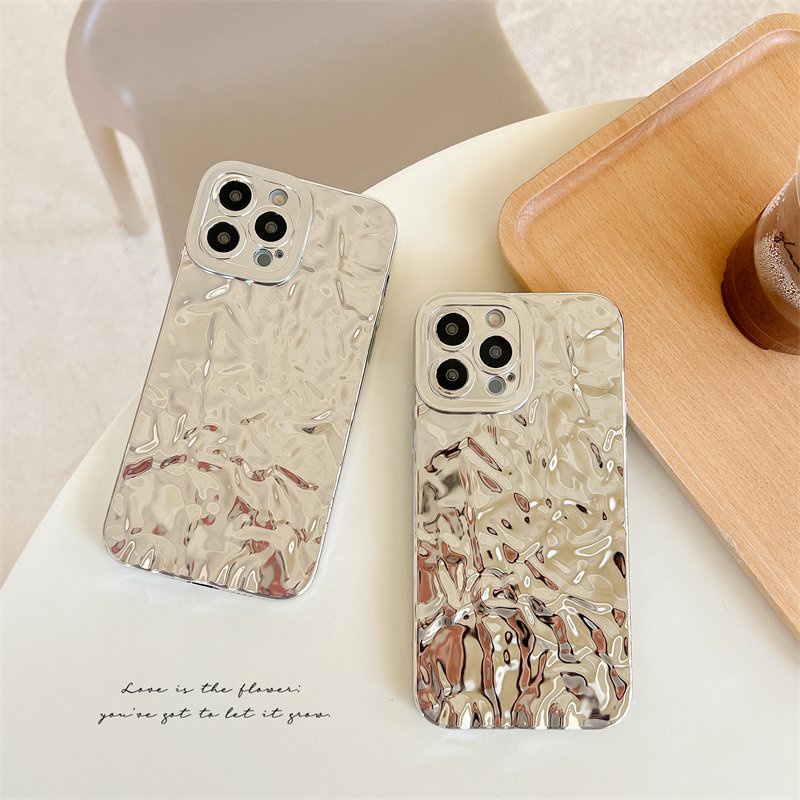 Soft Case Lipat Tinfoil Mewah Silver Mengkilap Samsung A23 A04S A04E A14 A24 A34 A54 A13 A03 Core FASHION Wanita