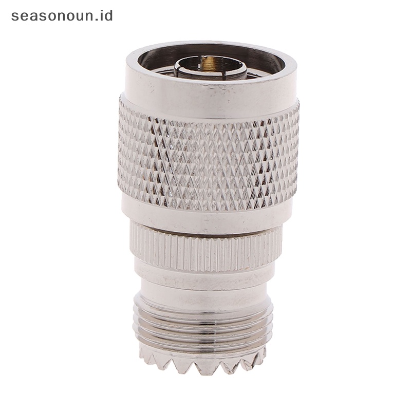 Seasonoun 1Pc N Type Male to UHF SO-239 Female Jack Konektor Adaptor Coax RF Lurus.
