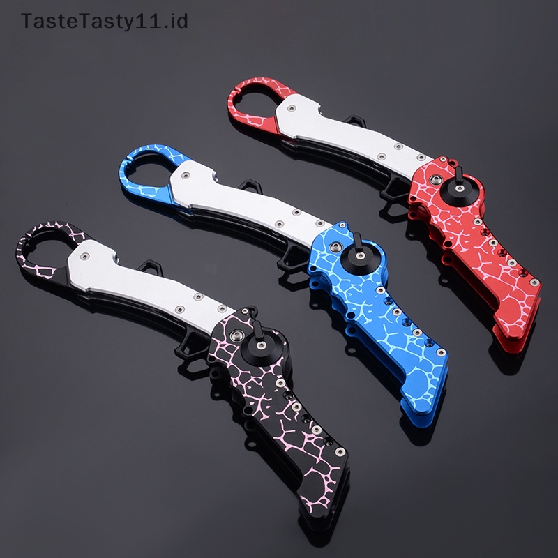 Tastetasty New Collapsible Fishing Grip Aluminium Alloy Fish Lip Grip Fish Hook Controller Adjustable Dengan Cincin Sambung Alat Pancing.