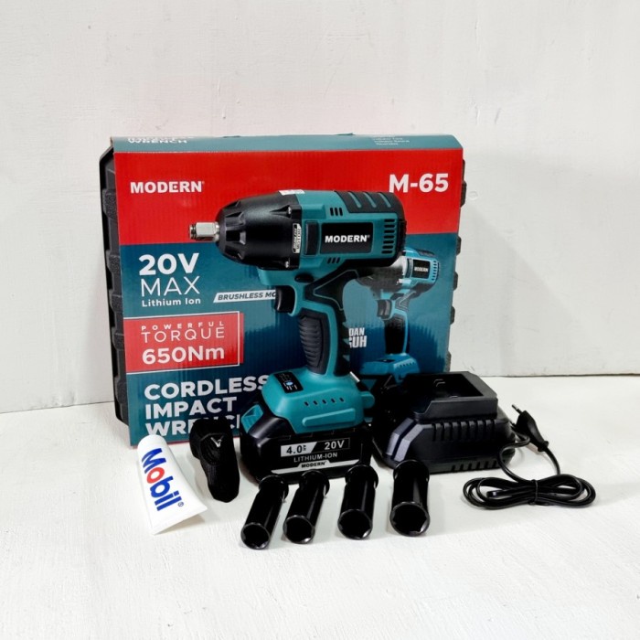 MODERN M-65 Mesin Bor Impact Wrench Cordless TERMURAH  MAKASSAR