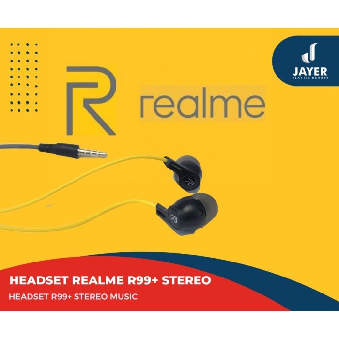 Headset Realme earbud Stereo super Mega Bass R-99+